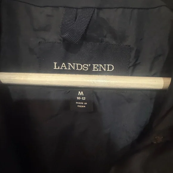 Lands' End Navy Hooded Jacket - Picture 6 of 6